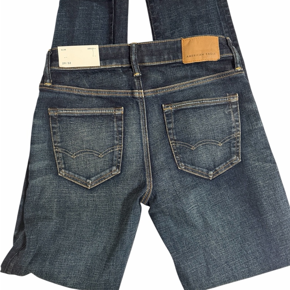 American Eagle Outfitters Airflex + Dark Blue Slim Straight Jeans 29x32 - Picture 2 of 6